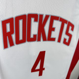 2024/25 Rockets GREEN #4 White NBA Jerseys Hot Pressed