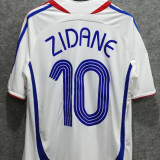 2006 France Away White Retro Long Sleeve Soccer Jersey