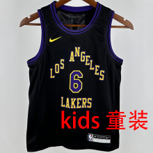2024/25 Lakers JAMES #6 Black Kids City Edition NBA Jersey