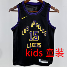 2024/25 Lakers REAVES #15 Black Kids City Edition NBA Jersey
