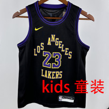 2024/25 Lakers JAMES #23 Black Kids City Edition NBA Jersey