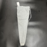 2024/25 Nk~ Grey Pure Cotton Sports Trousers Zipper style