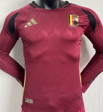 2024/25 Belgium Home Player Version Long Sleeve  Jersey
