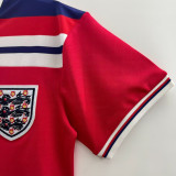 1982 England Away Red Retro Soccer Jersey