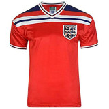 1982 England Away Red Retro Soccer Jersey