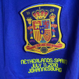 2010 Spain Away Royal Blue Retro Long Sleeve Jersey