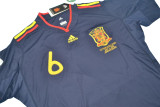 2010 Spain Away Royal Blue Retro Long Sleeve Jersey