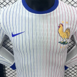 2024//25 France Away White Player Version Long Sleeve Jersey