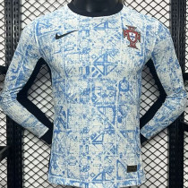 2024/25 Portugal Away Player Version Long Sleeve Jersey