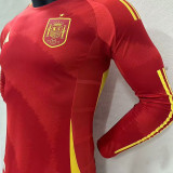 2024/25 Spain Home Red Player Version Long Sleeve Jersey