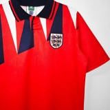 1992 England Away Red Retro Soccer Jersey