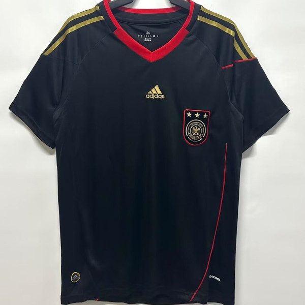 2010 Germany Away Black Retro Soccer Jersey