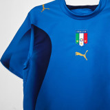 2006 Italy Home Blue Retro Soccer Jersey