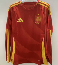 2024/25 Spain Home Red Fans Long Sleeve Jersey
