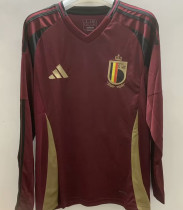 2024/25 Belgium Home Fans Long Sleeve  Jersey