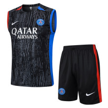 2024/25 PSG  Black Vest Training Jersey(A Set)