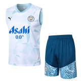 2024/25 Man City  Sky Blue Vest Training Jersey(A Set)