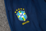 2024/25 Brazil Blue Hoody Zipper Jacket Tracksuit