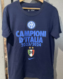 2023/24 In Milan CAMPEONES 20 Royal Blue Cotton Shirt 宝蓝