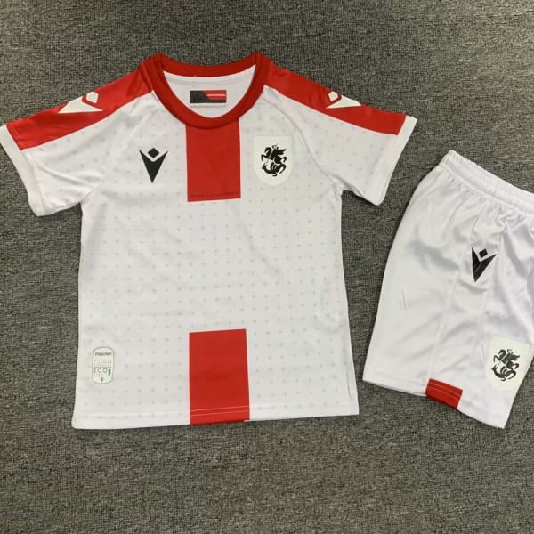 2024/25 Georgia Home White Kids Soccer Jersey