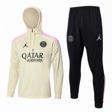 2024/25 PSG Apricot Hoody Zipper Jacket Tracksuit