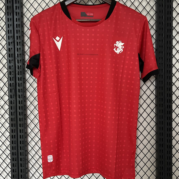 2024/25 Georgia Away Red Fans Soccer Jersey