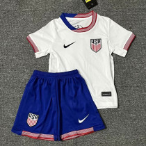 2024/25 U.S Home White Kids Soccer Jersey