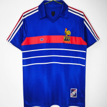 1984 France Home Blue Retro Soccer Jersey