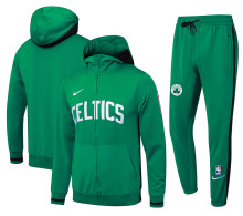 2024/25 Celtics Green Hoody Zipper Jacket Tracksuit