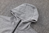 22024/25 England  Grey Hoody Zipper Jacket Tracksuit