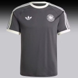 2024 Germany Black Cotton Retro Style T-shirt