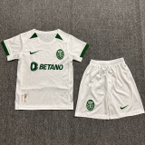 2024 Sporting CP Lisbon White Kids Soccer Jersey 里斯本