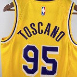 2024/25 Lakers TOSCANO #95  Yellow  NBA Jerseys