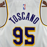 2024/25 Lakers TOSCANO #95  White  NBA Jerseys
