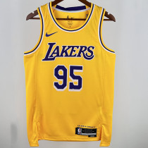 2024/25 Lakers TOSCANO #95  Yellow  NBA Jerseys