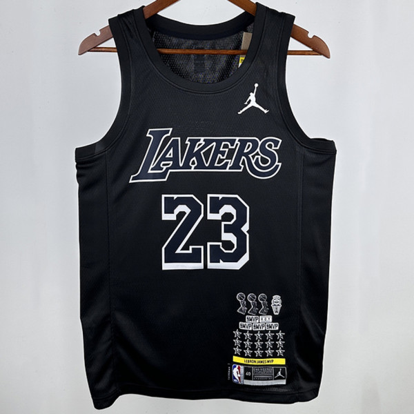 Lakers JAMES #23  Black Honor Edition NBA Jerseys