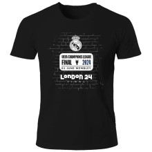 2024 RM Madrid UCL FINAL 2024 LONDON Cotton Black Shirt