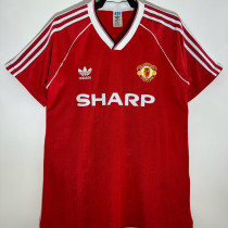 1988/90 M Utd Home Red Retro Soccer Jersey