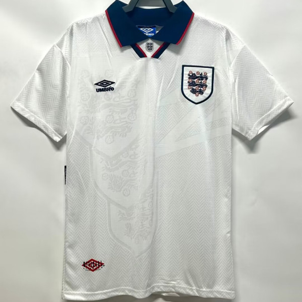 1994/95 England Home White Retro Soccer Jersey