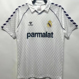 1986-1989 RM White Home Retro Soccer Jersey