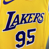 2024/25 Lakers TOSCANO #95  Yellow  NBA Jerseys