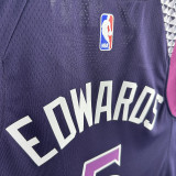 Timberwolves EDWARDS #5 Black NBA Jerseys