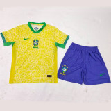 2024/25 Brazil Home Yellow Player Version Kids Jersey 球员版童装