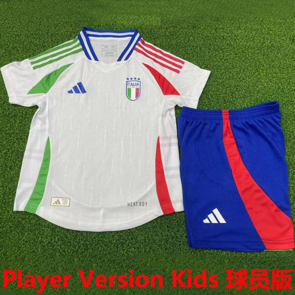 2024/25 Italy Away White Player Version Kids Jersey 球员版童装