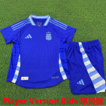 2024/25 Argentina Away Blue Player Version Kids Jersey 球员版童装