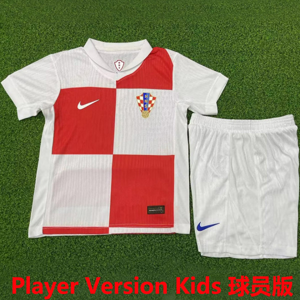 2024/25 Croatia Home Player Version Kids Jersey 球员版童装