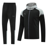 2024/25 Puma Black Gray Hoody Zipper Jacket Tracksuit