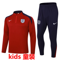 2024/25 England  Maroon Kids Sweater Tracksuit