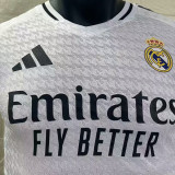 2024/25 RM Home White Player Version Long Sleeve Soccer Jersey