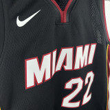 2024/25 Miami Heat BUTLER #22 Black Kids NBA Jersey